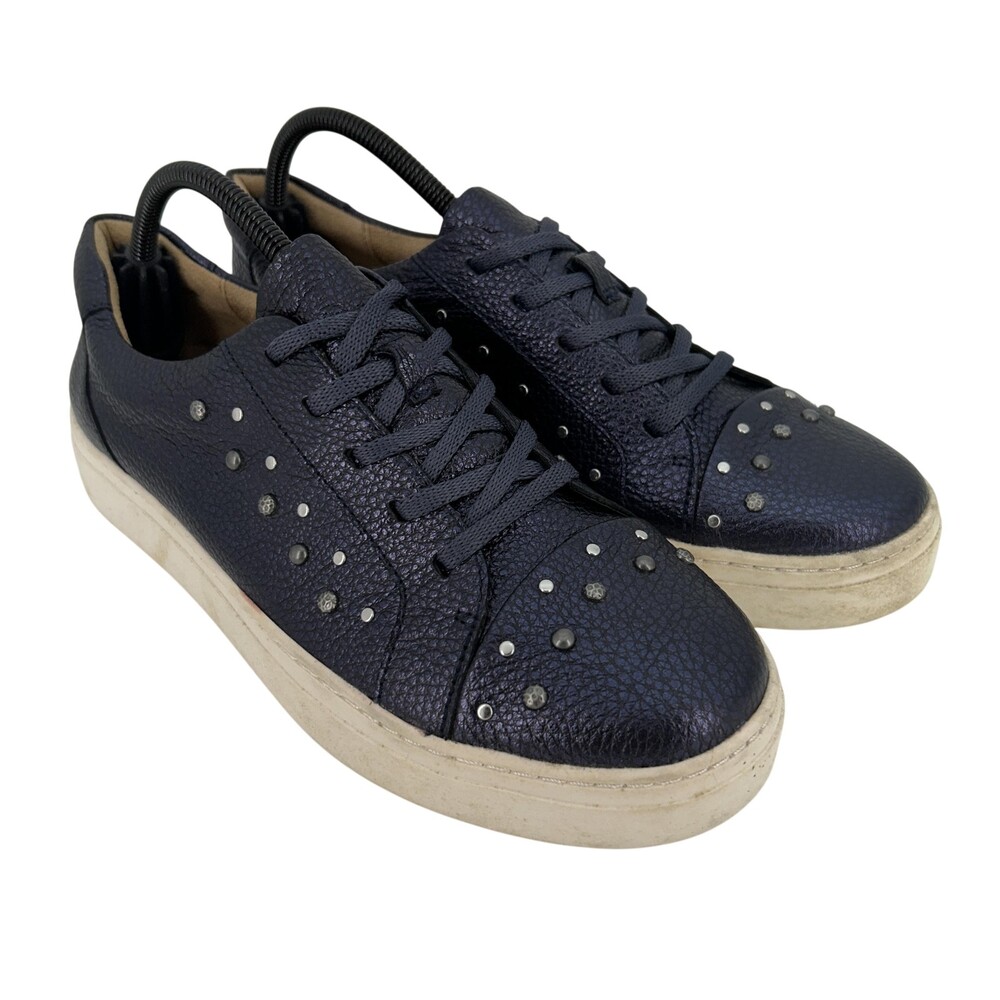 Naturalizer Shoes Womens Size 10W Blue Leather Cairo 3 Studded Comfort Sneakers